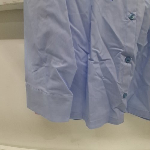 WOMEN'S BARILOCHE BUTTON-UP SHIRT WITH GEM STARS - SMALL / MEDIUM - 38 - LIGHT BLUE / BLUE / YELLOW (STYLE : BALLESTEROS) image 3