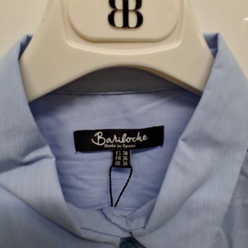 WOMEN'S BARILOCHE BUTTON-UP SHIRT WITH GEM STARS - SMALL / MEDIUM - 38 - LIGHT BLUE / BLUE / YELLOW (STYLE : BALLESTEROS) image 5