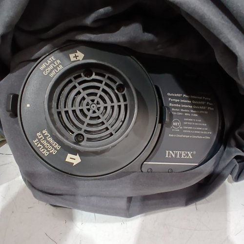 INTEX 64125ED DURA-BEAM PLUS FIBER-TECH AIR MATTRESS WITH BUILT-IN ELECTRIC PUMP - 18" H/ QUEEN - GREY (MODEL : AP619DP) image 4