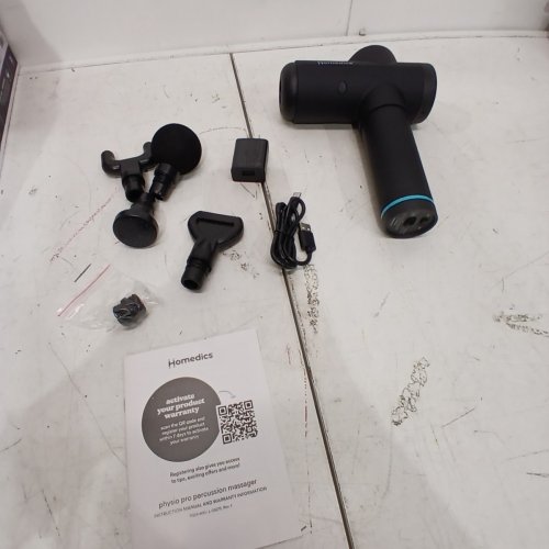 HOMEDICS PHYSIO PRO PERCUSSION MASSAGE GUN, DEEP TISSUE TRIGGER POINT MASSAGER FOR SPORTS AND ATHLETES - MUSCLE RECOVERY - BLACK (MODEL: PGM-400-CA) image 3