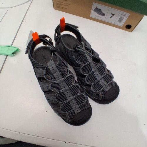 MENS EDDIE BAUER ADJUSTABLE FIT SANDALS - SIZE 7 - GREY (ITEM: 1862983) image 3