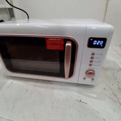 FRIGIDAIRE RETRO MICROWAVE OVEN - 0.7CU.FT, 700W - WHITE/GOLD (MODEL: EMW788-WHITERGLD) image 4