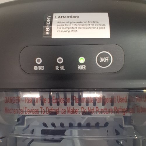 EUHOMY COUNTERTOP ICE MAKER - MAKES 26LBS/DAY - STAINLESS STEEL (MODEL: IM-06S) image 2