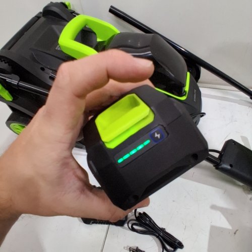 STEELITE CORDLESS ELECTRIC BATTERY OPERATED PUSH LAWN MOWER -20V - BLACK / GREEN (MODEL: DG500-2) image 2