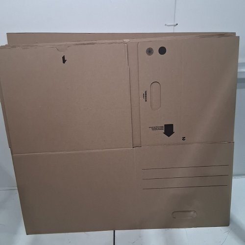 10PK AMAZONBASICS UBOXES MEDIUM SIZE MOVING BOXES WITH HANDLES - 19" X 14.5" X 15.5" image 2