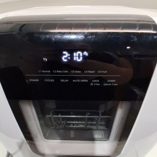 MIDEA COUNTERTOP DISHWASHER PORTABLE WITH BUILT IN WATER TANK - 6L CAPACITY, 162ºF TEMP - 16" X 17" X 20" - WHITE - (MODEL: MDC17P2DWW) image 2
