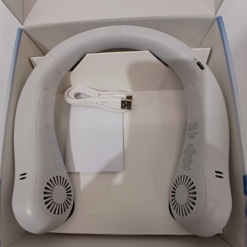 2PK JISULIFE RECHARGEABLE COOLING NECK FANS - WHITE (MODEL: 2789239) image 2