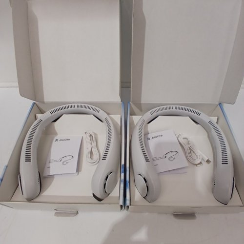 2PK JISULIFE RECHARGEABLE COOLING NECK FANS - WHITE (MODEL: 2789239) image 3