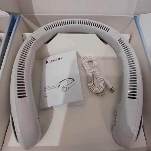 2PK JISULIFE RECHARGEABLE COOLING NECK FANS - WHITE (MODEL: 2789239) image 4