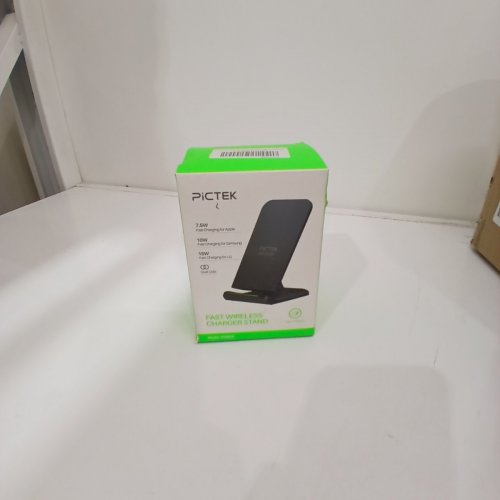 PICTEK FAST WIRELESS CHARGER STAND COMPATIBLE WITH APPLE - 7.5W / 10W / 15W - BLACK (MODEL: PA082B) image 2