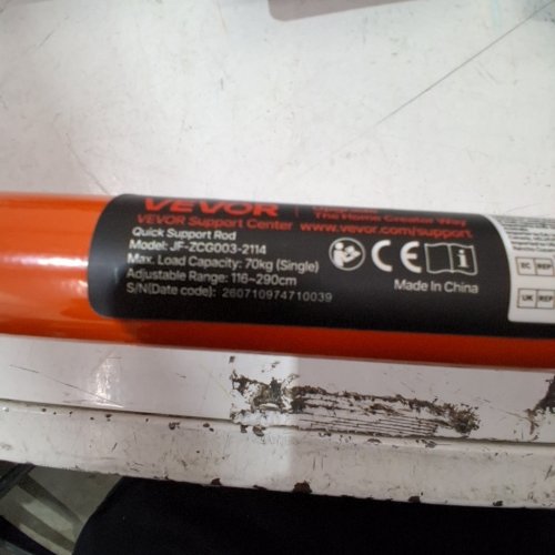 2PK VEVOR QUICK SUPPORT ROD - 45.7" - 114.2" - ORANGE/BLACK (MODEL: JF-ZCG003-8114) image 2