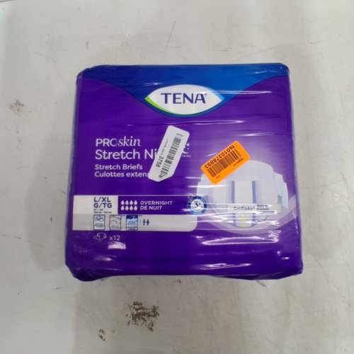 12PK TENA UNISEX PROSKIN OVERNIGHT STRETCH BRIEFS - LG/XL image 2