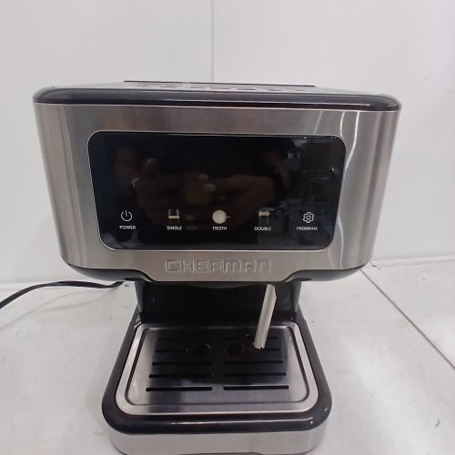 CHEFMAN CRAFTBREW 15-BAR PUMP DIGITAL ESPRESSO MAKER WITH STEAM WAND FOR LATTE & CAPPUCCINO - 1.5L - BLACK / SILVER (MODEL: RJ54-SS-15-D-AM) image 2