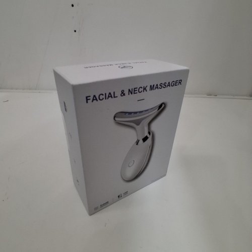 RED LIGHT THERAPY FACE AND NECK MASSAGER - WHITE/SILVER (MODEL: 111226/ES-1081) image 4
