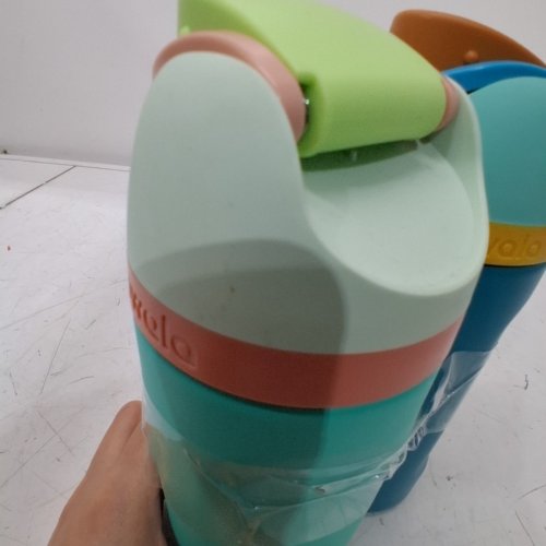 2PK OWALA FREESIP STAINLESS STEEL WATER BOTTLE - 16 OZ - BLUE/GREEN image 3