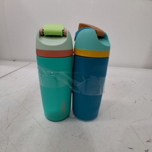 2PK OWALA FREESIP STAINLESS STEEL WATER BOTTLE - 16 OZ - BLUE/GREEN image 4