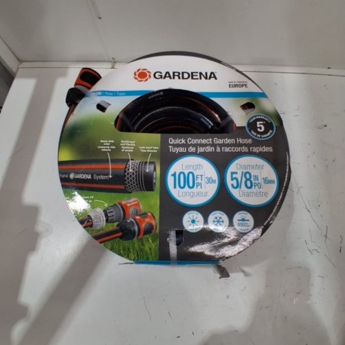 GARDENA COMFORT QUICK CONNECT HEAVY DUTY GARDEN HOSE - 100FT X 5/8" - GREY/ORANGE (MODEL: 39100-20) image 3