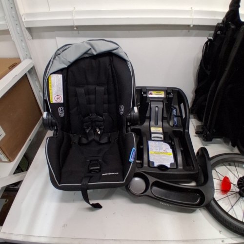 GRACO FAST ACTION FOLD CLICK CONNECT JOGGER LX TRAVEL SYSTEM WITH SNUG RIDE 35 PIAZZA, - 4-35LBS MAX - BLACK / GREY - (MODEL: 2115426) image 6