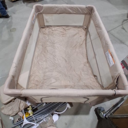 DAPUE 5-IN-1 PACK AND PLAY PORTABLE PLAYARD FOR BABIES - BASSINET/PLAYPEN/BEDSIDE SLEEPER/CHANGING TABLE - BEIGE - (MODEL: HY-8600) image 6
