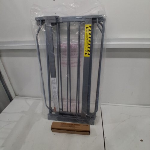 REGALO EASY STEP EXTRA WIDE METAL SAFETY GATE - 30" X 29" - 49" - GREY (MODEL: 1164EPDS) image 2