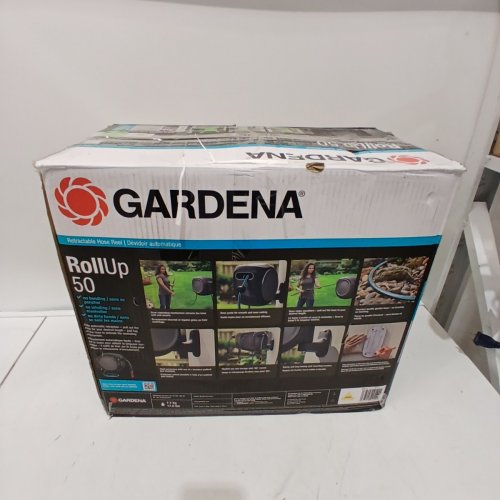 GARDENA ROLL-UP WALL MOUNTED RETRACTABLE HOSE REEL WITH AUTO SPRING - 50FT - GREY image 6