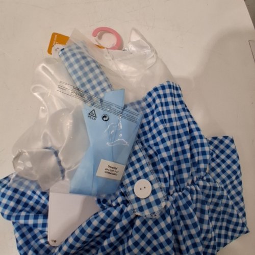 3PC TODDLER RUBIES WIDARD OF OZ DOROTHY COSTUME - 3-4T - BLUE AND WHITE image 3