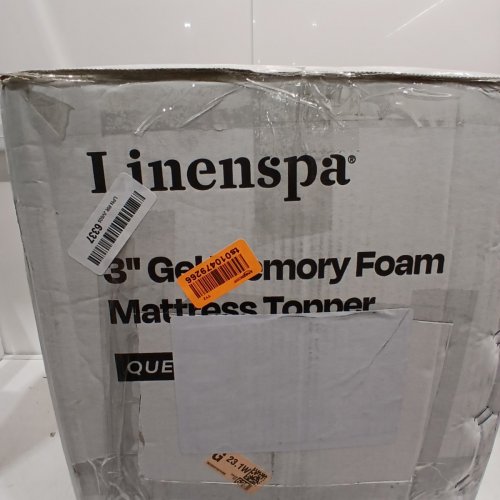 LINENSPA MEMORY FOAM GEL INFUSED MATTRESS TOPPER CERTIPUR-US - 3"- QUEEN - BLUE image 3
