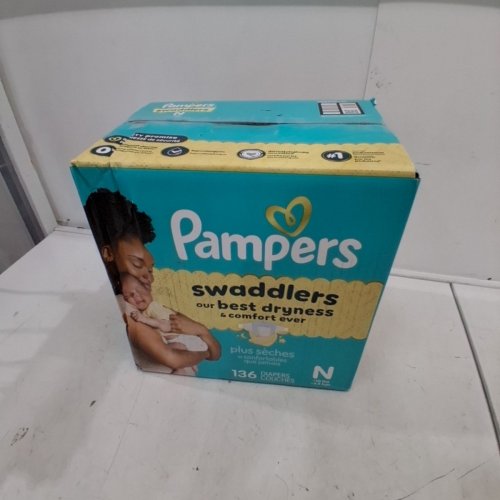 135PK PAMPERS SWADDLERS DISPOSABLE BABY DIAPERS - NEWBORN SIZE image 4