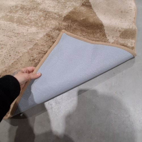 COSY HOMEER NON-SLIP WASHABLE ENTRANCE/DOOR MAT - 36" X 59" - BROWN/TRIANGLES image 3