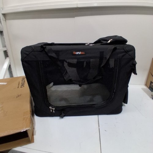 FEANDREA FOLDABLE PET CARRIER BAG WITH BREATHABLE MESH AND HANDLES - 24" X 16" - BLACK (MODEL: PDC60H) image 2