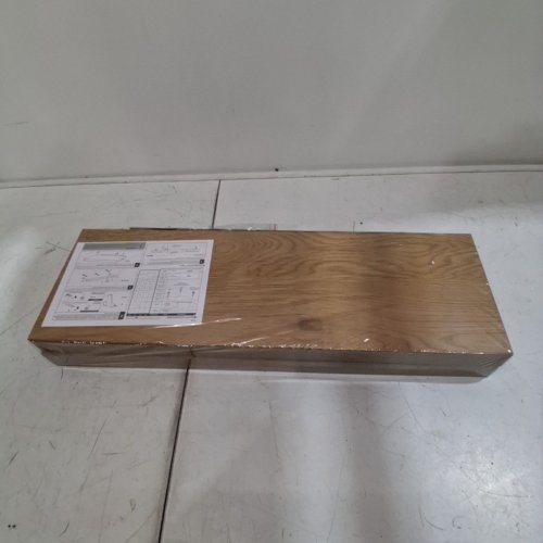 2PK FLOATING SHELF - 24" X 8" EACH - BROWN OAK WOOD image 3