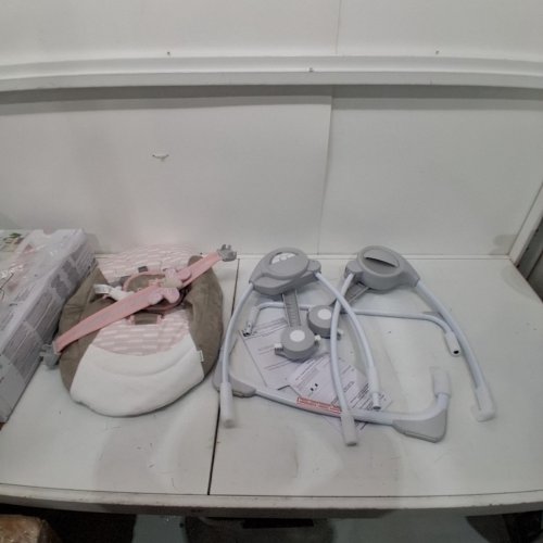 INGENUITY COMFORT 2 GO PORTABLE SWING COMPACT SWING WITH TRUESPEED - PINK/FLORA THE UNICORN image 3