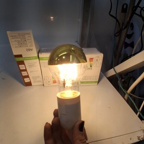 4PK LED FILAMENT BULB - 4W, 110-130V, 2700 K, A60 - AMBER image 2
