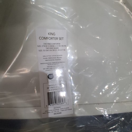 3PC TOMMY BAHAMA COMFORTER SET - KING - WHITE/BLUE image 4