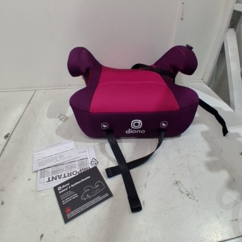 DIONO SOLANA 2 LATCH BACKLESS BOOSTER CAR SEAT WITH REMOVABLE WASHABLE COVER - FOR KIDS 40-120 LBS - PURPLE/PINK (MODEL: 32101-US-01) image 3