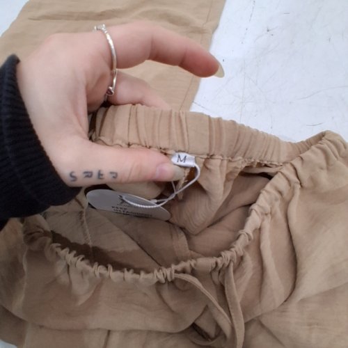 WOMAN'S LIGHTWEIGHT DRAWSTRING CASUAL PANTS - MEDIUM - TAN image 2