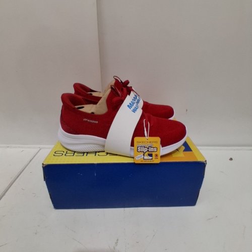 WOMEN'S SKECHERS ULTRA FLEX 4.0 HANDS FREE SLIP-IN SNEAKERS - 9.5 - RED (STYLE: 150801) image 4