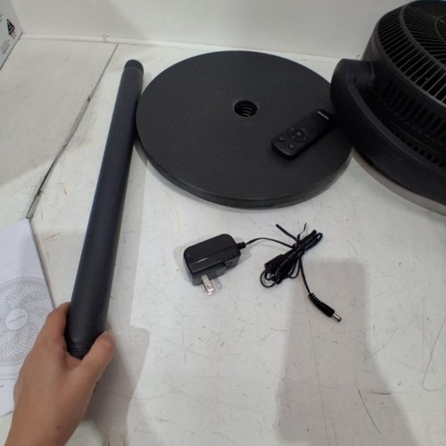 PELONIS SMART STANDING PEDESTAL FAN - COMPATIBLE WITH ALEXA AND GOOGLE - 9-SPEED/42.52" - BLACK - (MODEL: PSFAS10W7ALG) image 4
