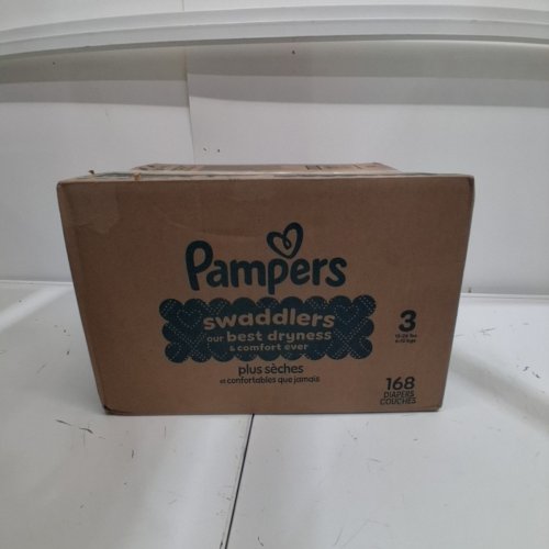 168PK PAMPERS SWADDLERS DISPOSABLE DIAPERS - SIZE 3 (13-26LBS) image 3