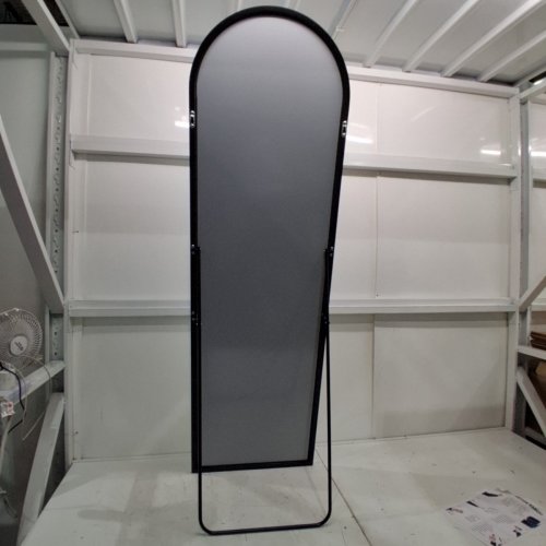 BEAUTYPEAK FULL LENGTH ARCHED MIRROR WITH STAND - 58" X 18"- BLACK image 3