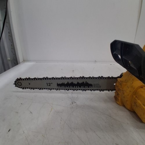 CORDLESS BRUSHLESS ELECTRIC CHAINSAW - COMPATIBLE WITH DEWALT 20V BATTERY - 12" - YELLOW/BLACK image 4