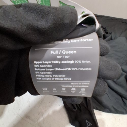 MELLOW CLOUDCOOL COOLING DUAL SIDED LIGHTWEIGHT COMFORTER - QUEEN - BLACK image 4