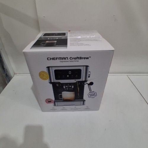 CHEFMAN CRAFTBREW 15-BAR PUMP DIGITAL ESPRESSO MAKER WITH STEAM WAND FOR LATTE & CAPPUCCINO - 1.5L - BLACK / SILVER (MODEL: RJ54-SS-15-D-AM) image 8
