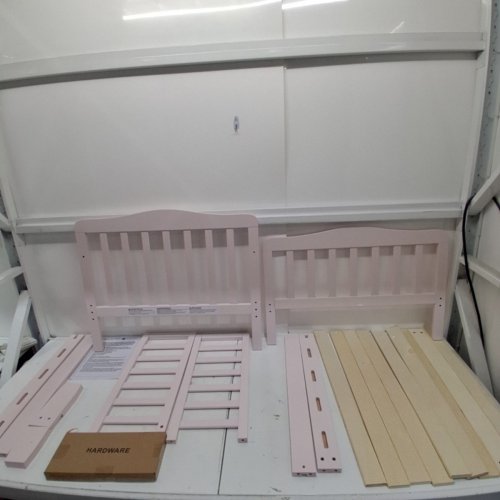 LENNOX FURNITURE TODDLER BED WITH CURVED HEAD AND FOOTBOARD, PINK (MODEL: 113028TP.1A) image 2