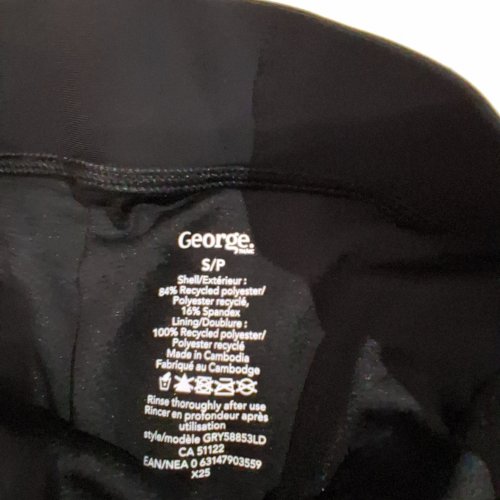 WOMEN'S GEORGE BOYS SHORT STYLE BRIEFS - SMALL - BLACK image 2