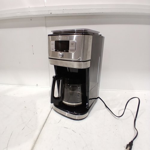 CUISINART PROGRAMMABLE 12-CUP BURR GRIND & BREW COFFEEMAKER - BLACK/SILVER (MODEL: DGB-800C): image 4