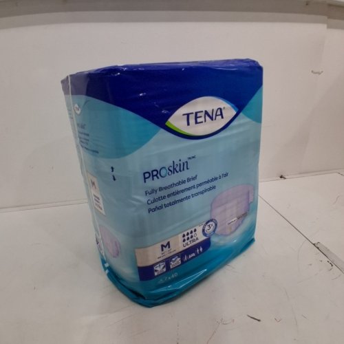 40PK UNISEX TENA PROSKIN FULLY BREATHABLE BRIEF - MEDIUM - WHITE image 2