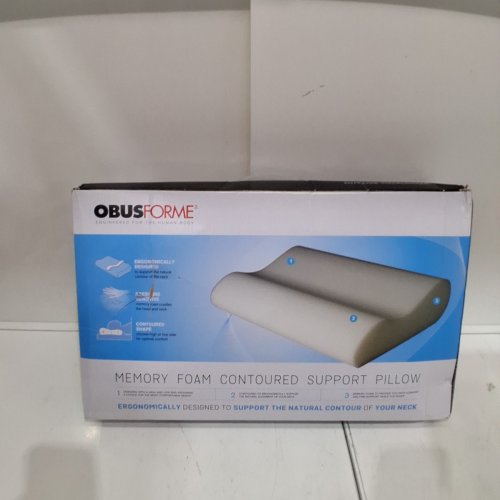 OBUSFORME PLCSPME MEMORY FOAM CONTOURED SUPPORT PILLOW FOR NECK/SPINE ALIGNMENT - WHITE (MODEL:PL-CSP-ME) image 3