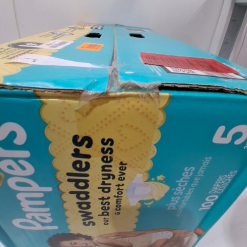 100PK PAMPERS SWADDLERS 100% LEAKPROOF DISPOSABLE BABY DIAPERS - SIZE 5 image 3