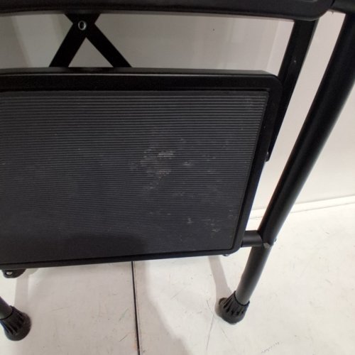 KINGRACK 4-STEP HEAVY DUTY STEEL FOLDING LADDER/STEP STOOL WITH NON-SLIP AND WIDE PEDAL - 44.09"/333 LBS MAX - BLACK (MODEL:WK2207B-4J) image 4